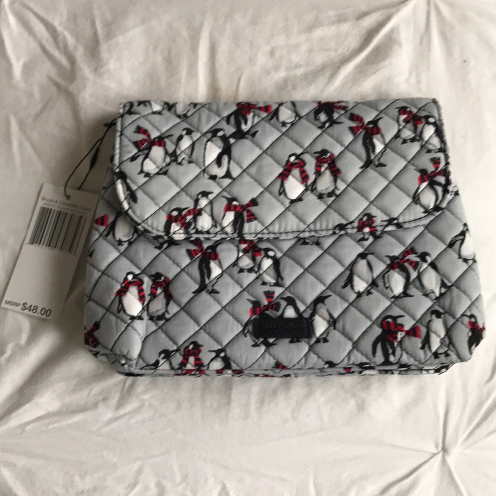 Vera Bradley brush and cosmetic case